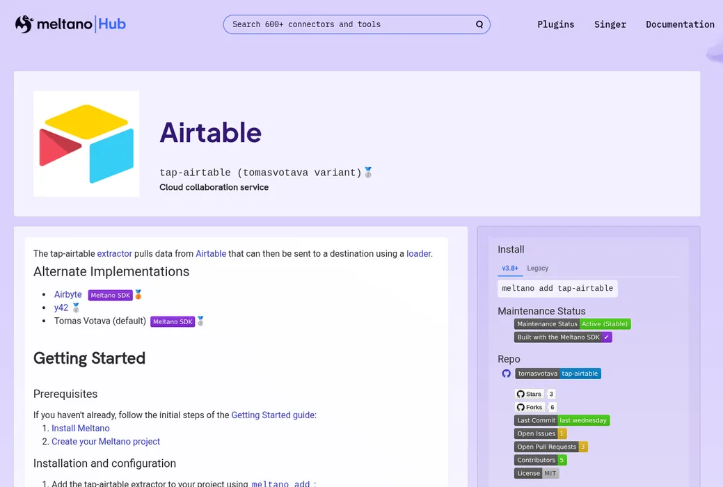 Meltano Taps & Targets